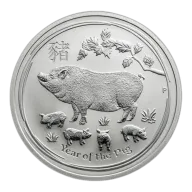 1/2oz Australian Silver Lunar Year of the Pig - 2019