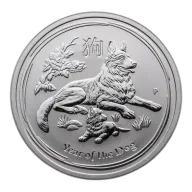 1/2oz Australian Silver Lunar Year of the Dog - 2018
