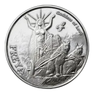 Freya Goddess of Love 1 oz Silver Valkyrie Round