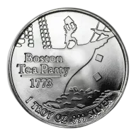 Don't Tread on Me, Boston Tea Party 1 oz Silver Round