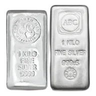 1 kg Generic Silver Bullion Cast Bar 999.5