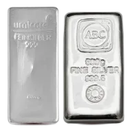 500 g Random Silver Bullion Cast Bar 999.5