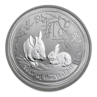 1 oz Perth Mint Rabbit 2011 Silver Coin 31.1 g 999.5