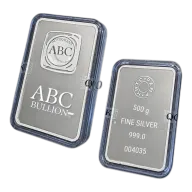 ABC 500g Silver Minted (Mirror) Bar in Capsule