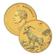 2027 2 oz Australian Gold Lunar Goat Coin - Lunar Series III