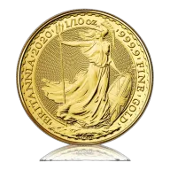 1/10 oz Gold Royal Mint Britannia Queen Elizabeth ll (2020)