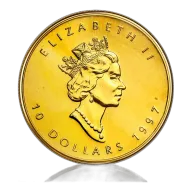 1/4oz Gold Canadian Maple Leaf (1997)