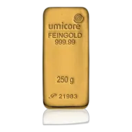 250g Umicore Investment Gold Bar (999.9)