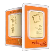 50g Valcambi Investment Gold Bar (999.9)