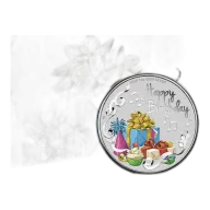 1oz Silver Happy Birthday (Presents Design)