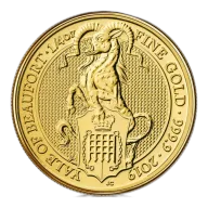 1/4oz Gold Queen's Beast Yale Of Beaufort (2019)