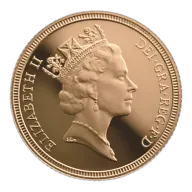 Gold Sovereign Queen Elizabeth II Third Head (1985-1997)