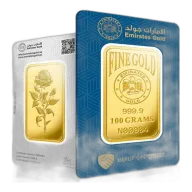 100g Emirates Gold Investment Gold Bar (999.9)