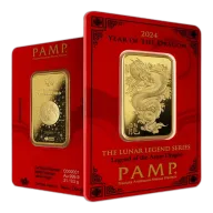 1oz PAMP Gold Lunar Legend Series Azure Dragon (2024)