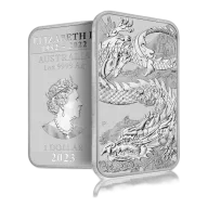 1 oz Dragon Rectangular Silver Bar