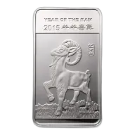 1/2oz Silver Bar, Lunar Ram (Goat) - 2015
