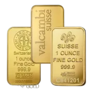 1 oz Swiss Gold Bar - Mixed Brand