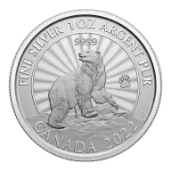 RCM 1oz Silver Majestic Polar Bear - 2022