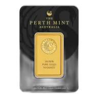10 Oz Perth Mint Gold Minted Bar 999.9%