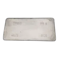 1000 Oz Heraeus Large Silver Cast Bar