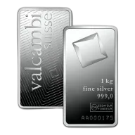 1 Kilo Valcambi Silver Bar