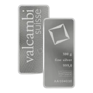 500 Gram Valcambi Silver Minted Bar