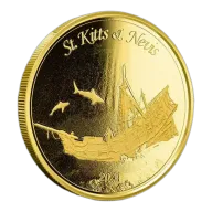2021 Gold EC8 St Kitts & Nevis Shipwreck