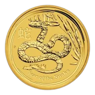 Australian Perth Mint Gold Lunar Coin - Year of the Snake, 2 oz - 2013