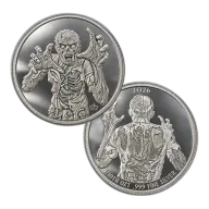 1/10 oz .999 Fine Silver Round - Zombie Fresh From the Grave