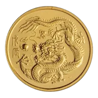 1988 1/4 oz Singapore Mint Singold Lunar Series "Year of the Dragon" Gold Bullion Coin (Pre-Owned in Good Condition)