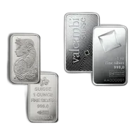 1 Oz Silver Bar - Secondary Market (Random Brand)