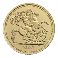 2027 Gold Half Sovereign Coin