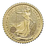 2027 1/10 oz United Kingdom Gold Britannia Bullion Coin
