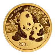 15 Gram China Gold Panda - BU (Random Year, Unsealed)