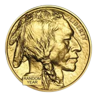 1 Oz. USA Gold Buffalo Coin, .9999- Random Year
