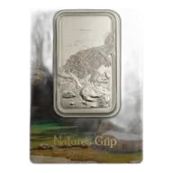 2026 1 oz Nature's Grip Nile Crocodile Silver Rectangular Coin