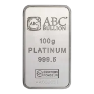100 g ABC Platinum Minted Bar