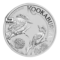 1 Kilo Silver Australia Kookaburra - BU (Random Year)