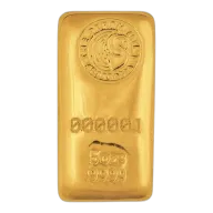5 oz Gold Bar - Perth Mint - Cast 999.9 Fine
