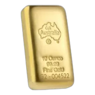 10 oz C4G Cast Gold Bullion 99.99% Pure