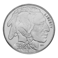 1 oz Pure Silver Liberty Round - Buffalo