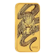 1oz Gold Bar - 2025 Perth Mint Rectangular Dragon