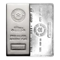 100 oz Silver Bar - Preowned - Royal Canadian Mint - RCM .9999 Ag