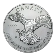 1 Oz Canadian Silver Peregrine Falcon Coin 2014