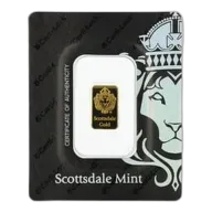 SCOTTSDALE MINT SCOTTSDALE MINT LION MINTED BAR, GOLD, 2GR