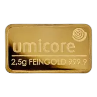 2.5 Gram Umicore Gold Bar