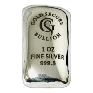 1 oz Goldsecure Cast Silver Bar 999.5