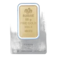 PAMP Suisse 50g Minted Gold Bullion Fortuna Bar - LBMA-Approved, 24-Carat Gold Investment