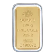 PAMP Suisse 100g Fortuna Minted Gold Bullion Bar