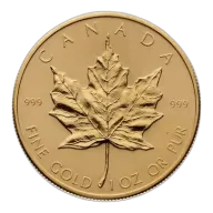 Canadian Gold Maple Leaf 1 oz 999 - (1979-82)